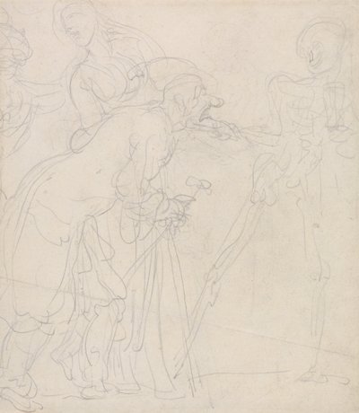 An Old Man Taunted by Death by Thomas Rowlandson